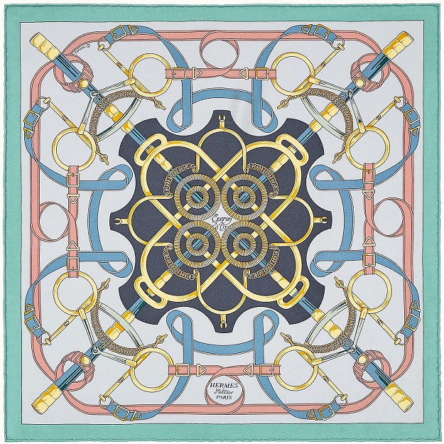 Hermes 45cm Square Scarf Eperon d'Or
