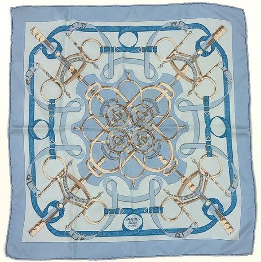 Hermes 45cm Square Scarf Eperon d'Or