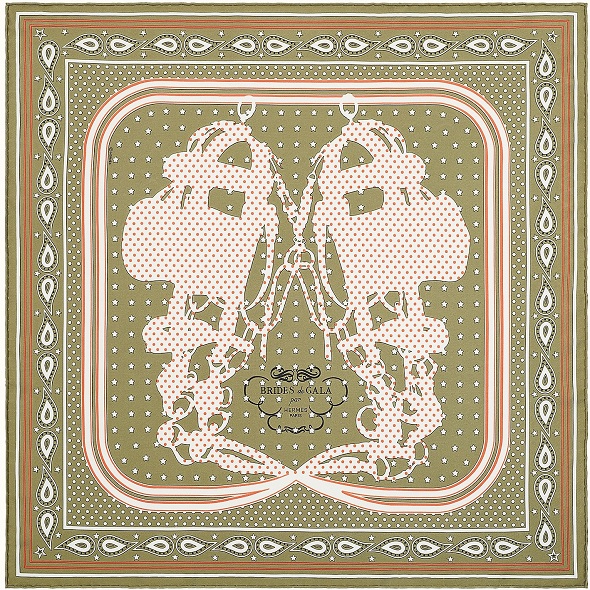 Hermes 55cm Square Scarf Brides de Gala a Pois