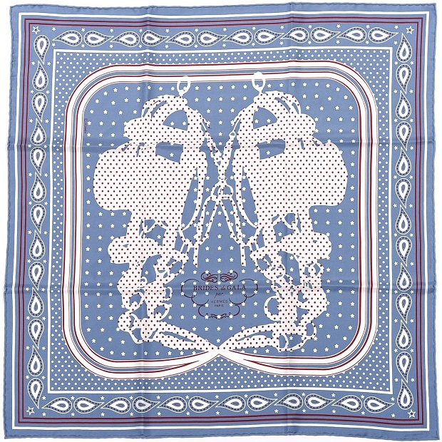 Hermes 55cm Square Scarf Brides de Gala a Pois