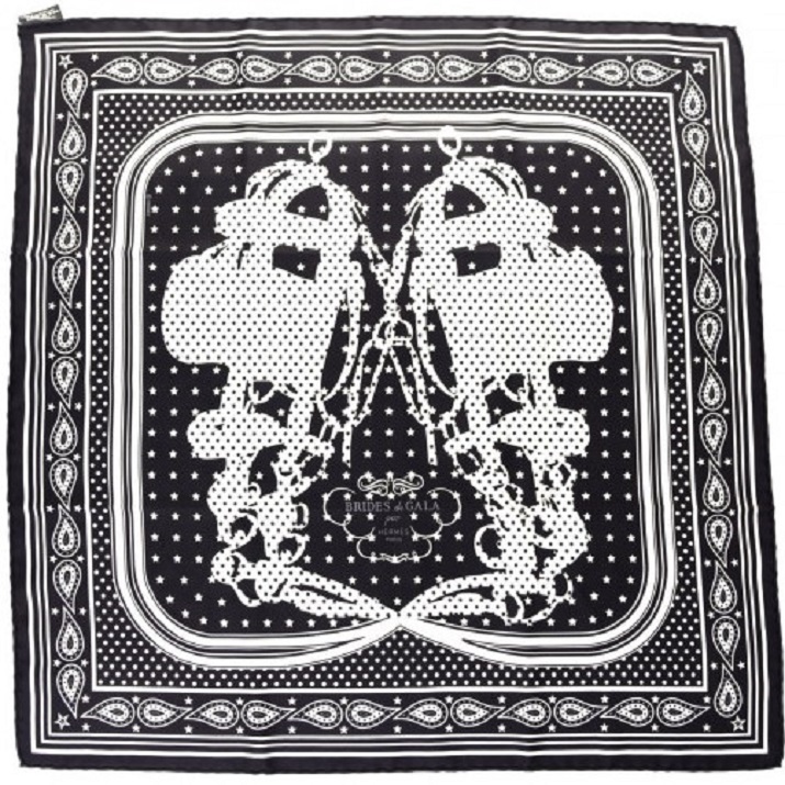 Hermes 55cm Square Scarf Brides de Gala a Pois