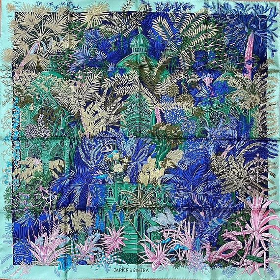 Hermes 90cm Square Scarf Jardin a Sintra