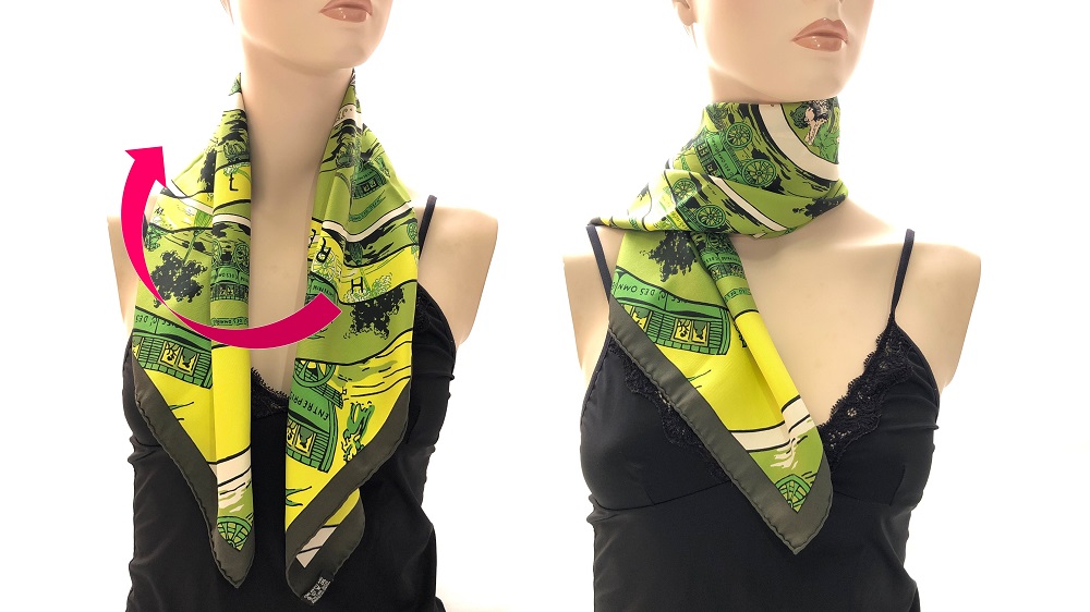 Hermes 70cm Silk Scarf Statement Choker #1