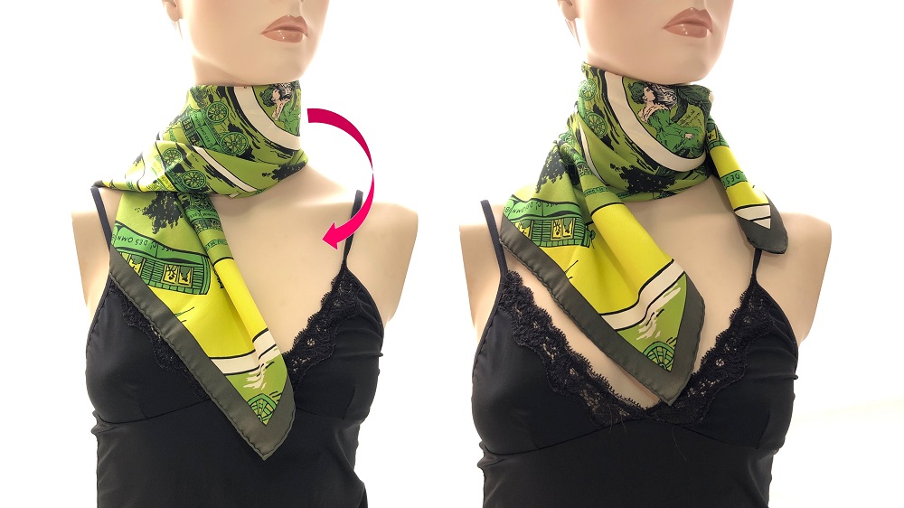 Hermes 70cm Silk Scarf Statement Choker #1