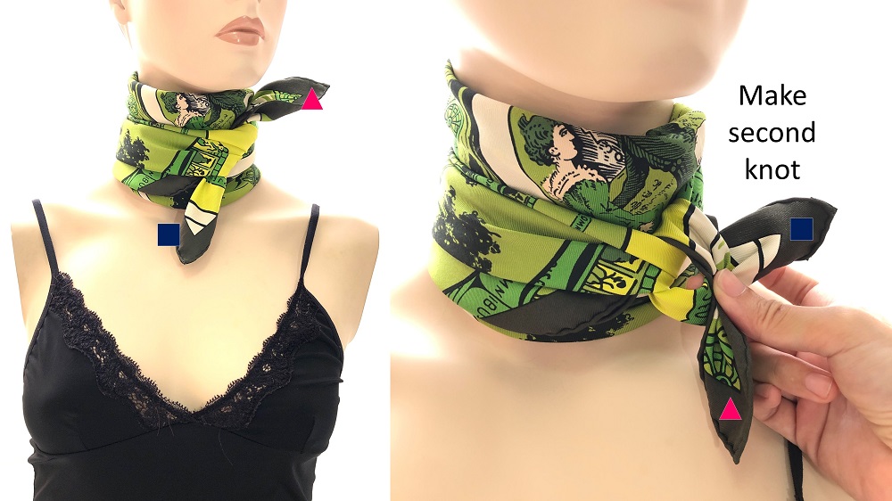 Hermes 70cm Silk Scarf Statement Choker #1