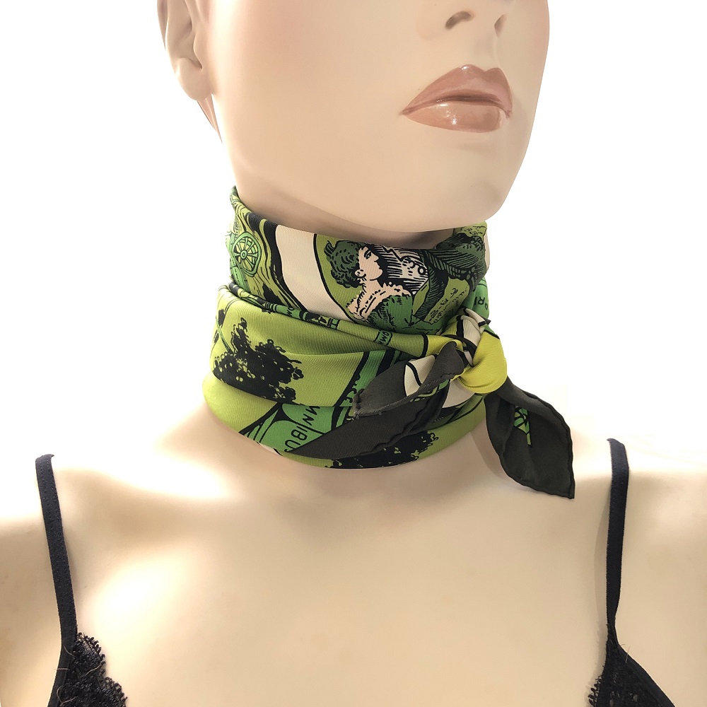 Hermes 70cm Silk Scarf Statement Choker #1