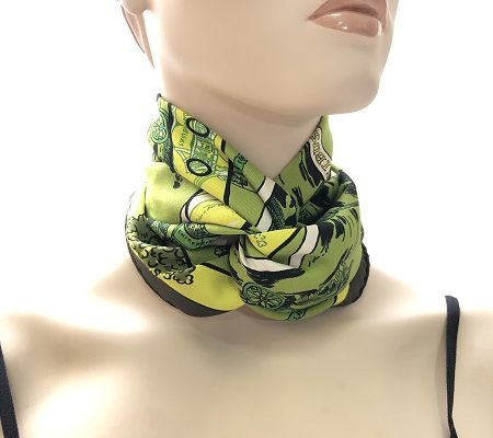 Hermes 70cm Silk Scarf Statement Choker #2