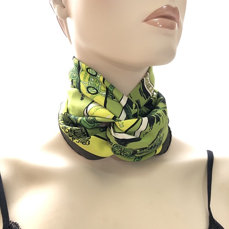 Hermes 70cm Silk Scarf Statement Choker #2