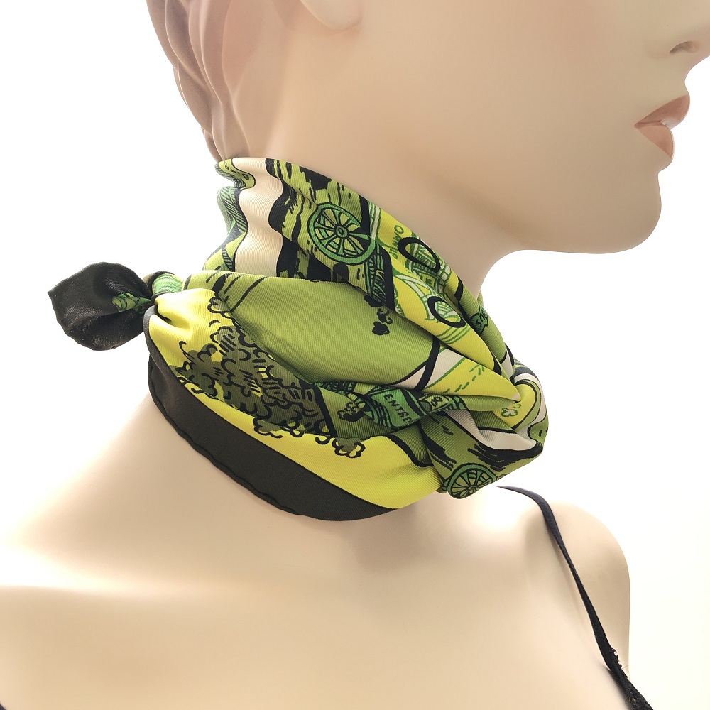 Hermes 70cm Silk Scarf Statement Choker #2