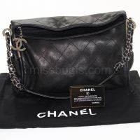 Chanel Black Quilted Lambskin Leather Small Ultimate Soft Bag