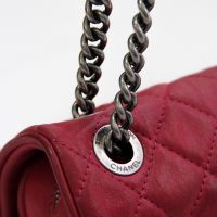 Chanel Fuchsia Metallic Leather Flap Bag