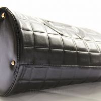 Chanel Black Chocolate Bar Lambskin Leather Bucket