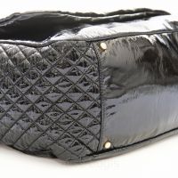 Chanel Black Rock And Chain Patent Leather XL Flap Bag