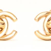 Chanel CC Turnlock Clip Earrings