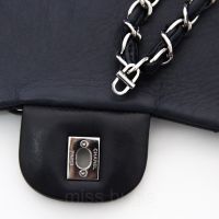 Chanel Navy Blue Quilted Lambskin Leather Classic Jumbo Single Flap Bag