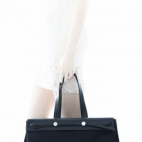 Hermes 2 in 1 Herbag Cabas Canvas Leather Tote