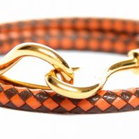 Hermes Jumbo Leather Hook Bracelet/Choker