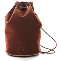 Hermes Canvas Leather Matelot Marcel Backpack