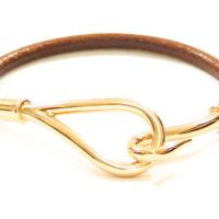 Hermes Jumbo Leather Hook Bracelet