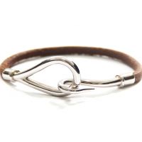 Hermes Jumbo Leather Hook Bracelet