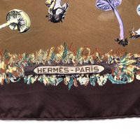 Hermes 90cm Champignons Mushroom Silk Scarf