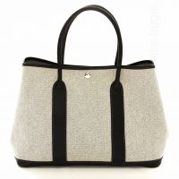 Hermes Toile Leather Garden Party 36 MM Bag