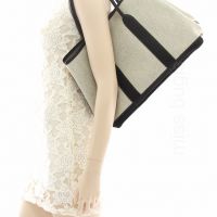 Hermes Toile Leather Garden Party 36 MM Bag