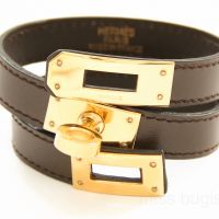 Hermes Kelly Double Tour Leather Bracelet