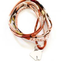 Hermes Tourbillon Silver Silk Bracelet/Necklace/Bag Charm
