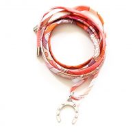Hermes Tourbillon Silver Silk Bracelet/Necklace/Bag Charm