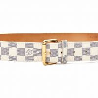 Louis Vuitton Damier Azur Canvas Leather Belt 85/34