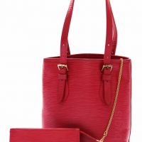 Louis Vuitton Epi Leather Red Bucket With Pochette